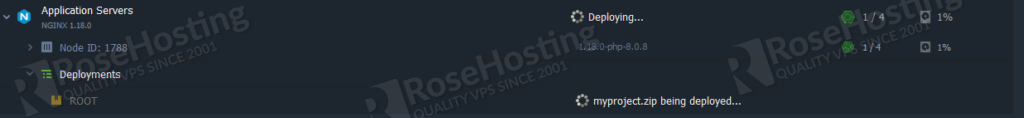 rosehosting paas installation of php and nginx
