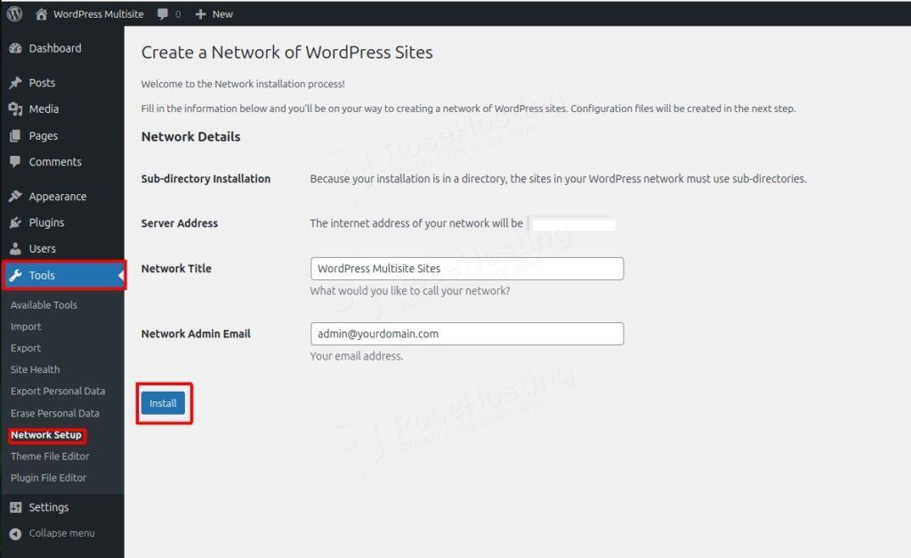 WordPress Network Setup