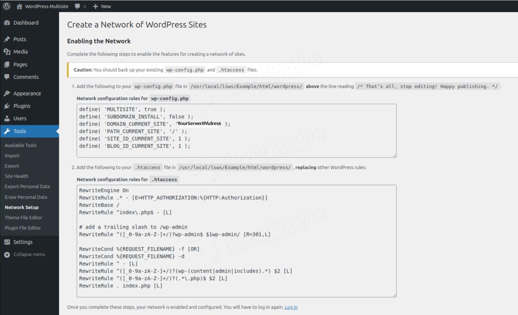 Create a Network of WordPress Sites