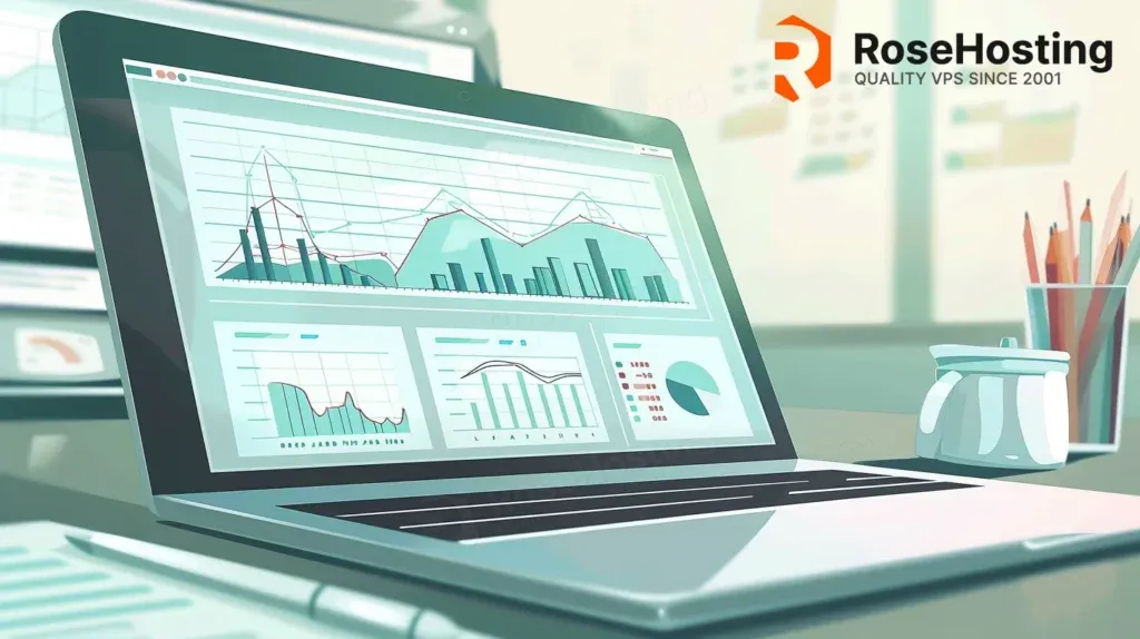 how domain vs hosting works analytics laptop