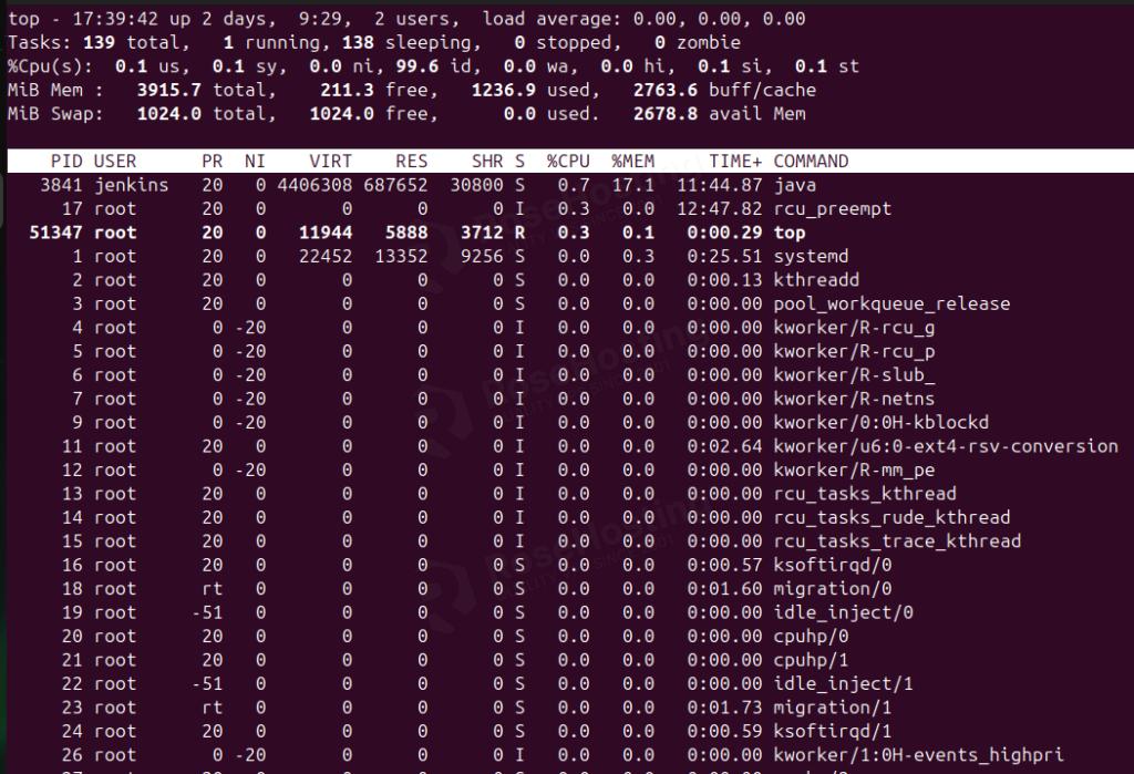 linux list processes