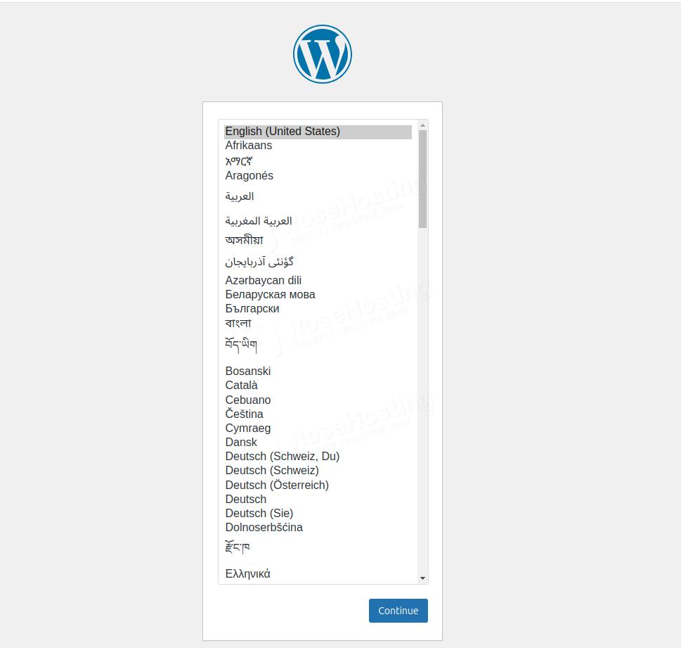 install WordPress