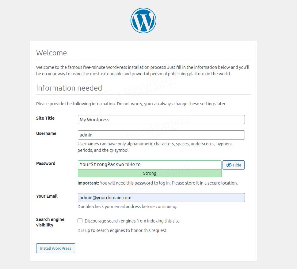 install WordPress with LEMP