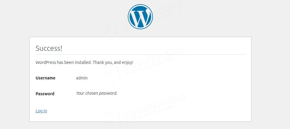 Choose WordPress Password